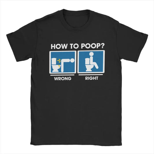 "How to Poop" Funny Emoji Guide T-Shirt – Unisex Cotton Tee