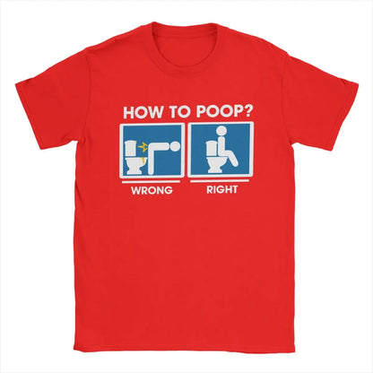 "How to Poop" Funny Emoji Guide T-Shirt – Unisex Cotton Tee