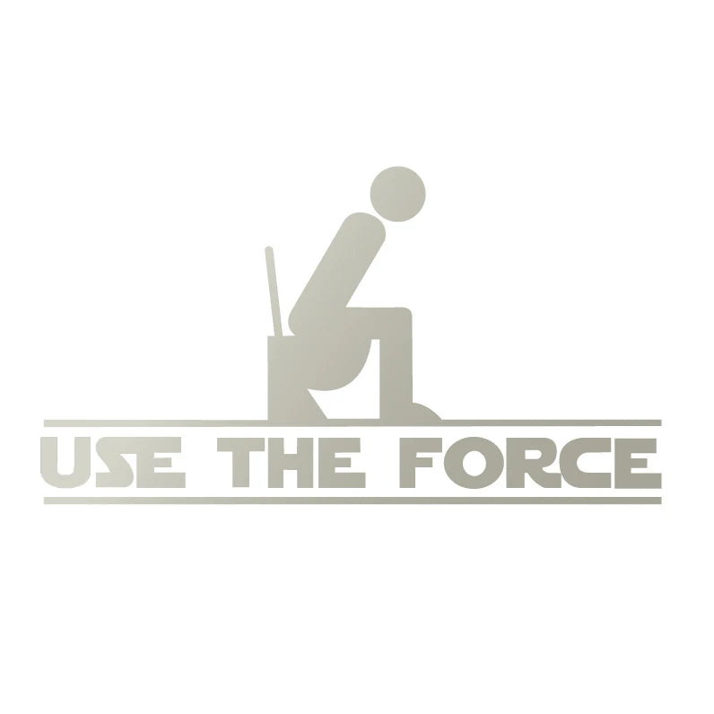 "Use The Force" Toilet Seat Vinyl Decal – The Perfect Star Wars Bathroom Upgrade