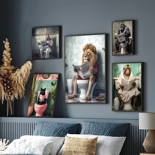 Funny Animal Bathroom Posters – Decor for a Wildly Entertaining Throne Room