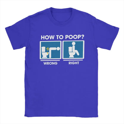 "How to Poop" Funny Emoji Guide T-Shirt – Unisex Cotton Tee