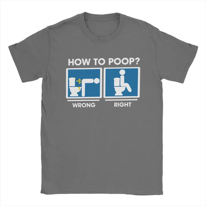 "How to Poop" Funny Emoji Guide T-Shirt – Unisex Cotton Tee