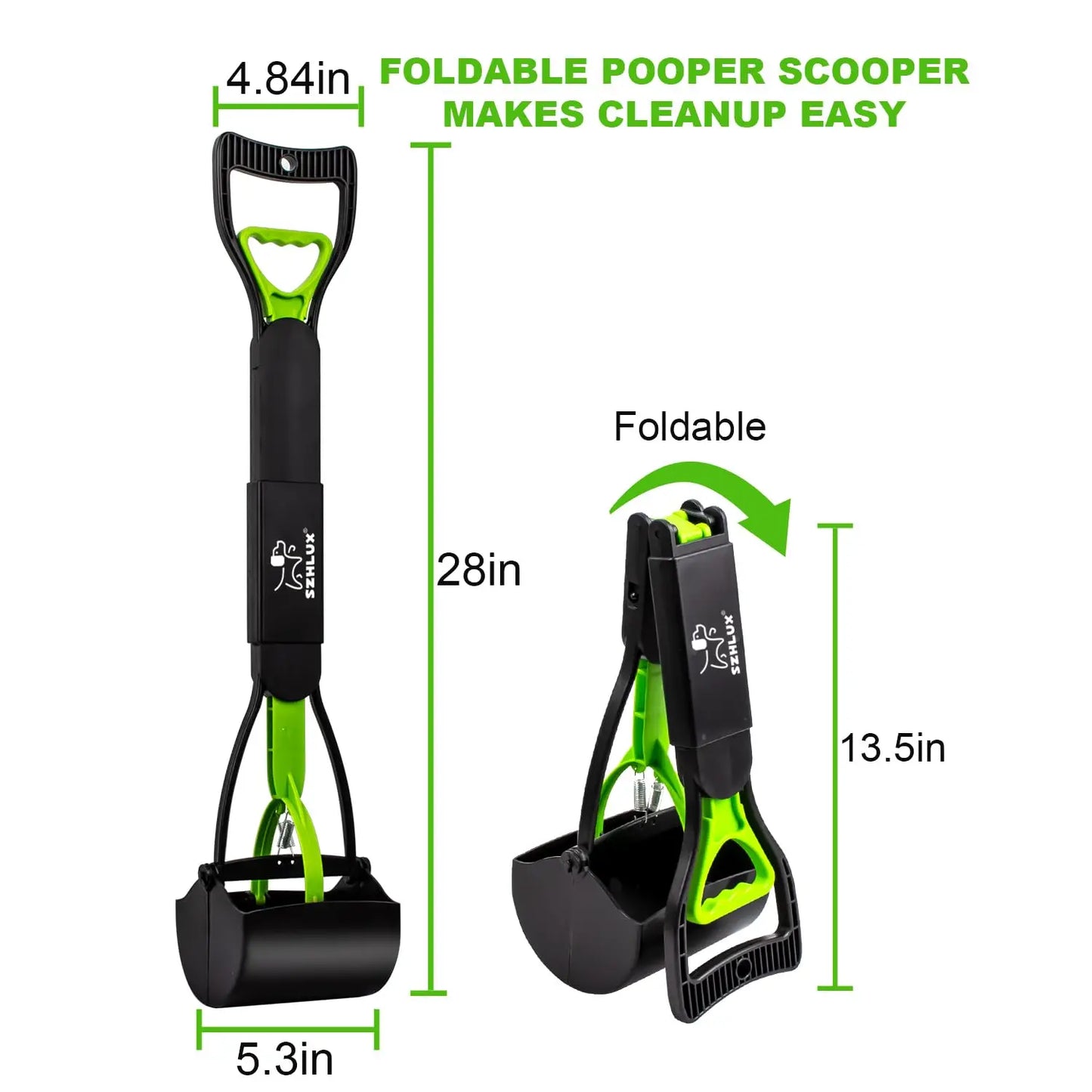 Long-Handle Pooper Scooper – Less Bending, No Mess!