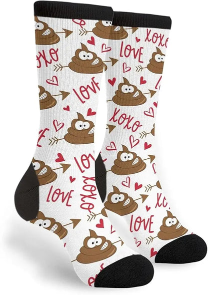 Poop & Toilet Paper Valentine’s Day Socks – Funny & Funky!