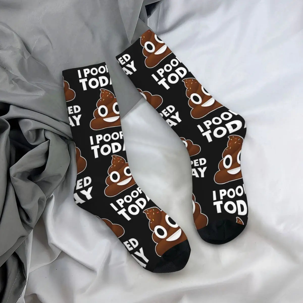 "I Pooped Today" Novelty Crew Socks – Funny & Comfy!