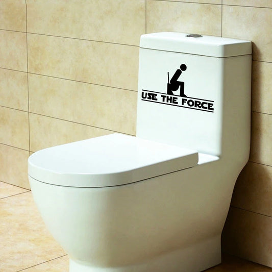 "Use The Force" Toilet Seat Vinyl Decal – The Perfect Star Wars Bathroom Upgrade