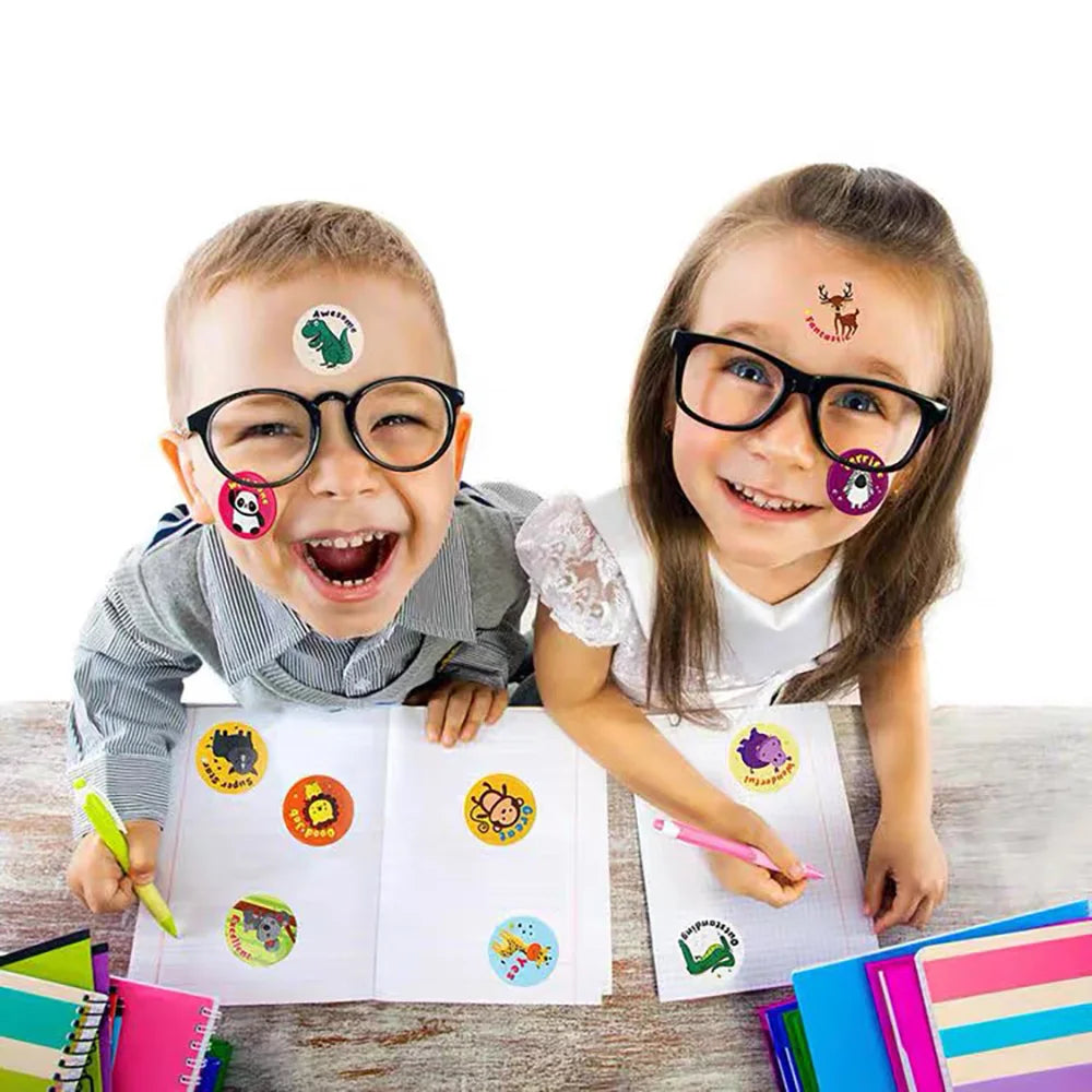 500pcs Funny Poop Dog Emoticon Stickers – Perfect for Kids, Teachers & Parties!