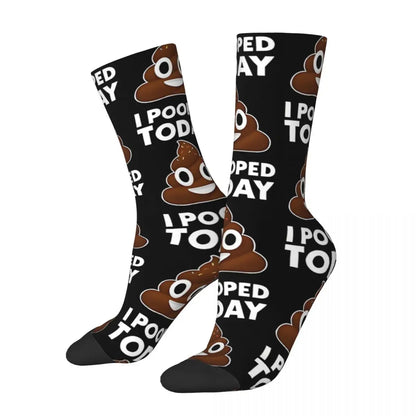 "I Pooped Today" Novelty Crew Socks – Funny & Comfy!