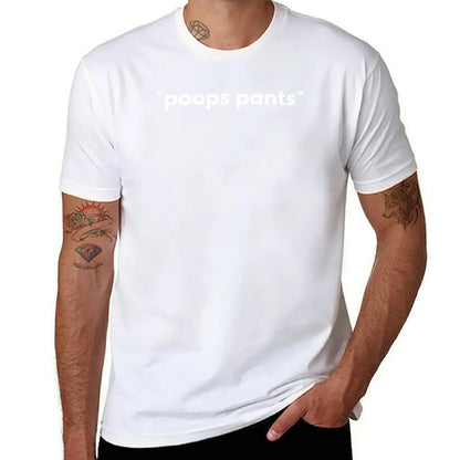 "Poops Pants" Funny Graphic T-Shirt – Quick-Drying Cotton Tee for Men