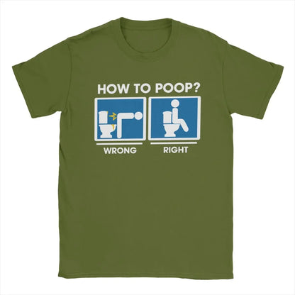 "How to Poop" Funny Emoji Guide T-Shirt – Unisex Cotton Tee