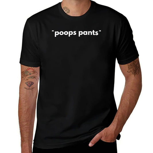 "Poops Pants" Funny Graphic T-Shirt – Quick-Drying Cotton Tee for Men