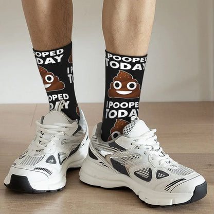 "I Pooped Today" Novelty Crew Socks – Funny & Comfy!
