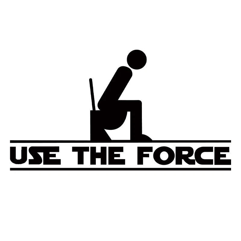"Use The Force" Toilet Seat Vinyl Decal – The Perfect Star Wars Bathroom Upgrade