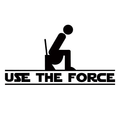"Use The Force" Toilet Seat Vinyl Decal – The Perfect Star Wars Bathroom Upgrade