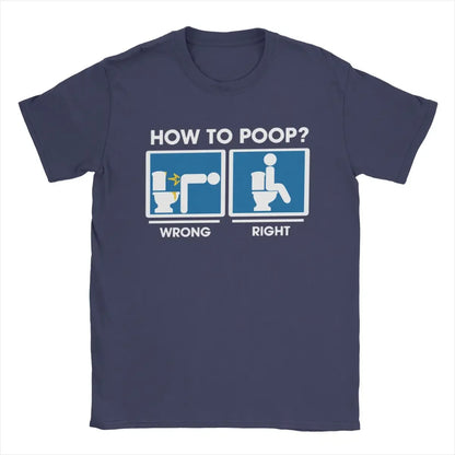 "How to Poop" Funny Emoji Guide T-Shirt – Unisex Cotton Tee
