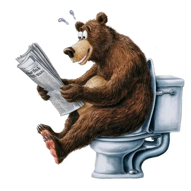 Funny Animal Toilet Stickers – Hilarious Bathroom & Toilet Cover Decor
