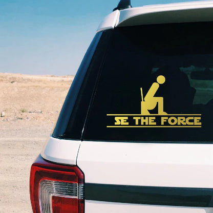 "Use The Force" Toilet Seat Vinyl Decal – The Perfect Star Wars Bathroom Upgrade