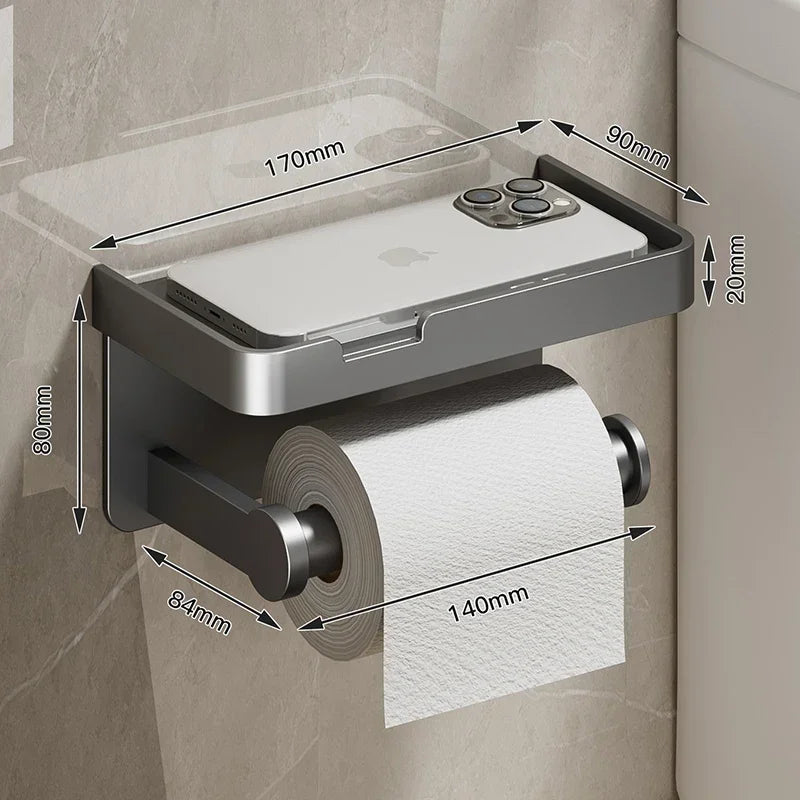 The Double Trouble TP Holder w/ Shelf: Single and Double Roll Options