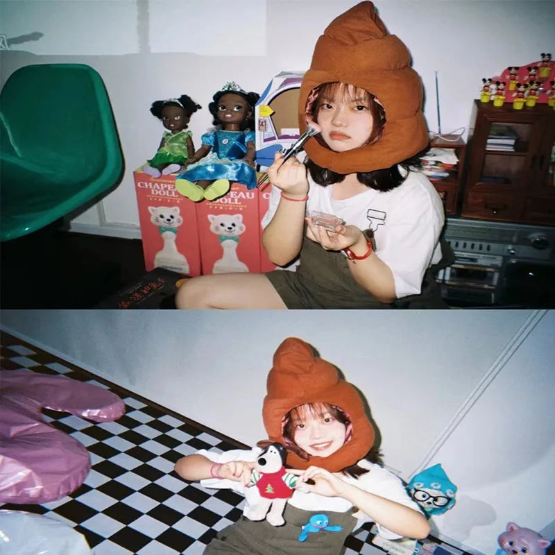 Poop Emoji Winter Hat – Cozy and Comical Headwear for the Bold!
