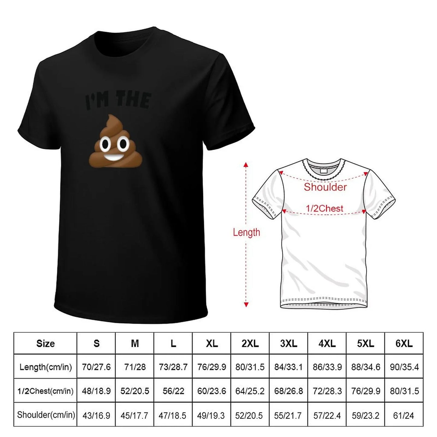 "I'm the Poop Emoji" Funny T-Shirt – Breathable & Lightweight Unisex Cotton Tee