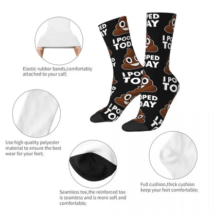 "I Pooped Today" Novelty Crew Socks – Funny & Comfy!