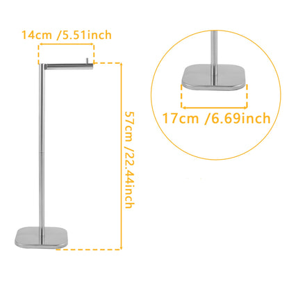 Stainless Steel Freestanding Toilet Paper Holder – Sleek and Sturdy Bathroom Essential
