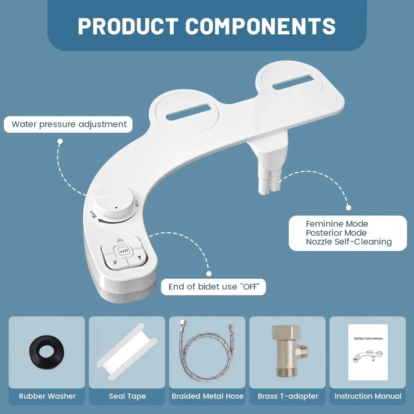 SAMODRA Non-Electric Bidet – A VIP Splash for Your Backside (Frontal & Rear Wash)