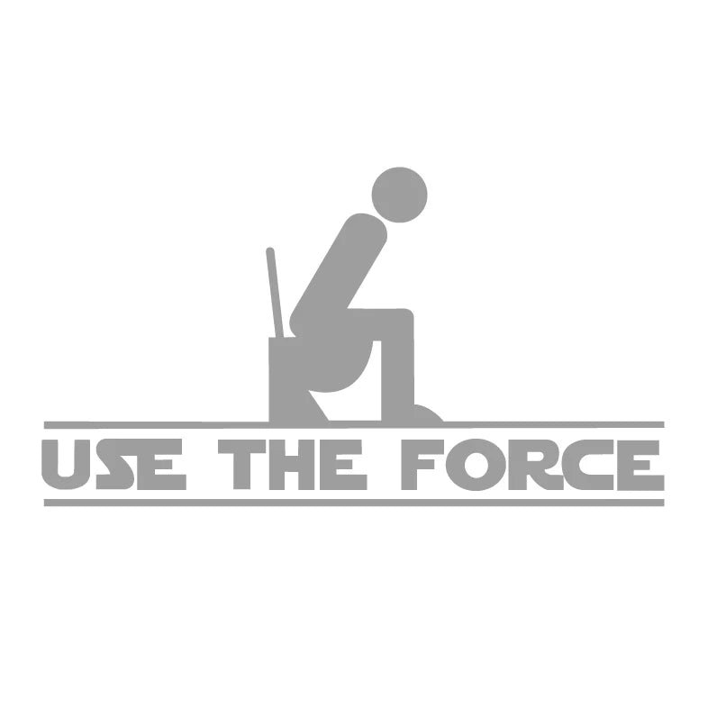 "Use The Force" Toilet Seat Vinyl Decal – The Perfect Star Wars Bathroom Upgrade