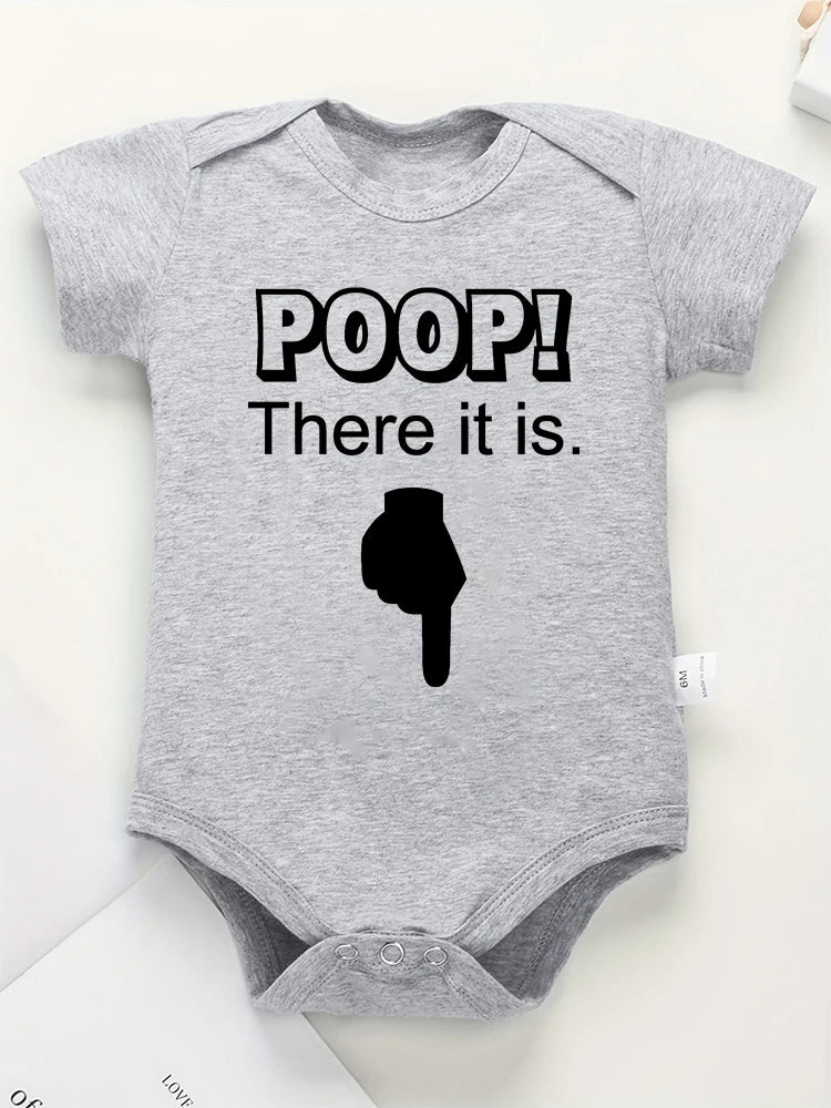 "Poop, There It Is" Unisex Baby Onesie – Hilarious Cotton Bodysuit for Infants and Toddlers