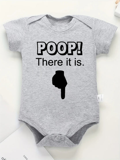 "Poop, There It Is" Unisex Baby Onesie – Hilarious Cotton Bodysuit for Infants and Toddlers