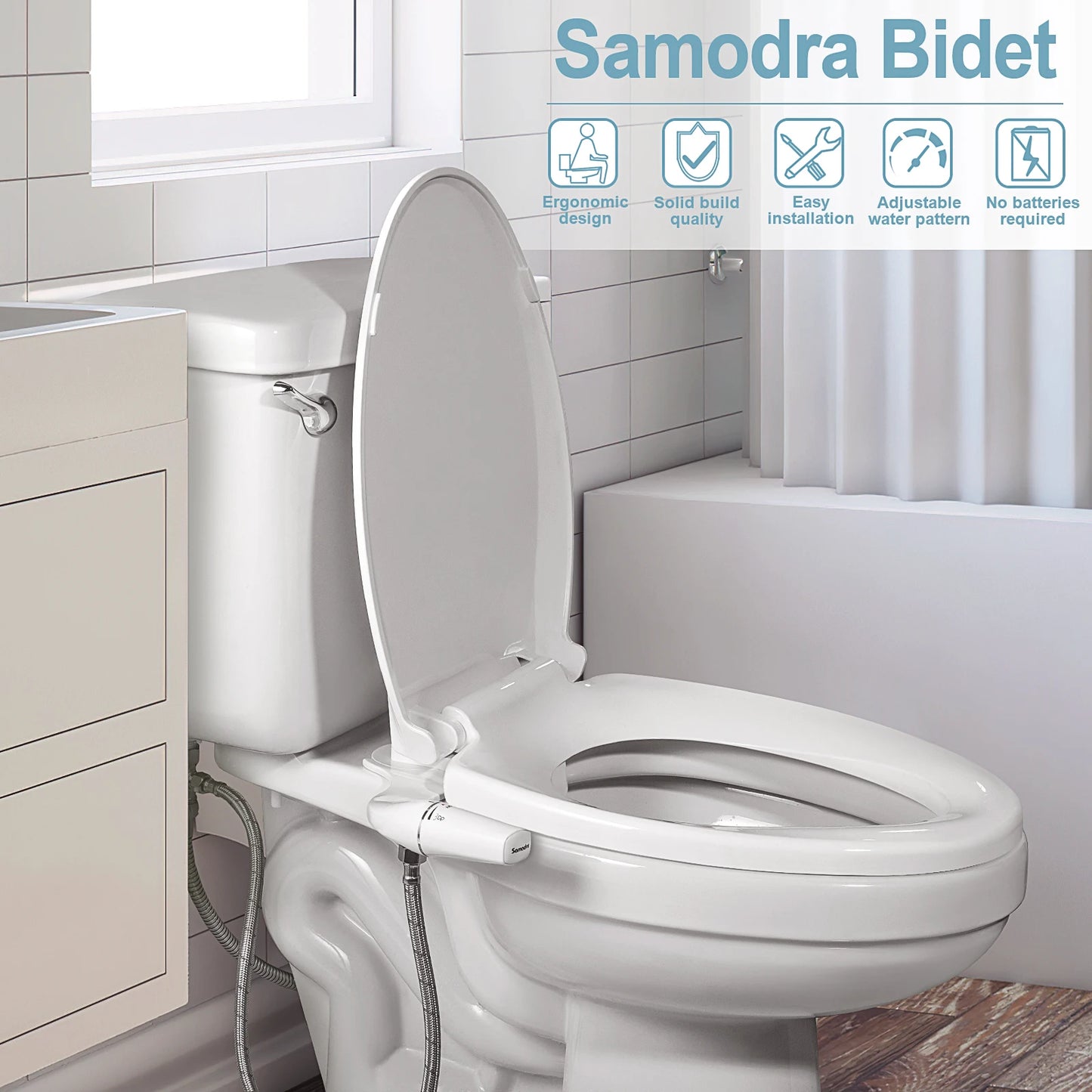 SAMODRA Slim & Non-Electric Bidet – Clean, Simple, Refreshing!