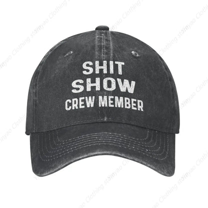 Poop Show Crew Retro Baseball Hat – Cool & Adjustable!