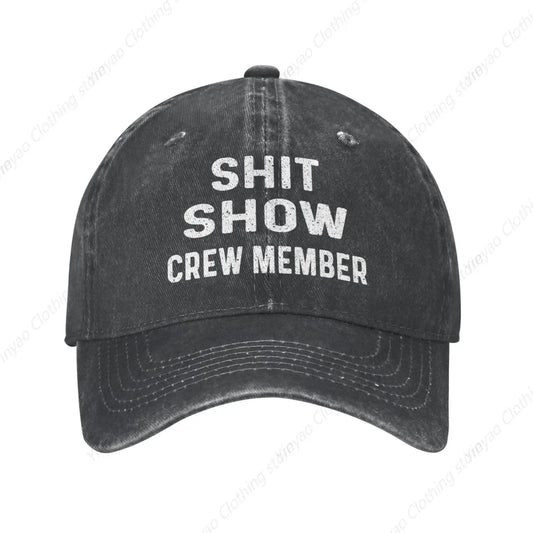 Poop Show Crew Retro Baseball Hat – Cool & Adjustable!