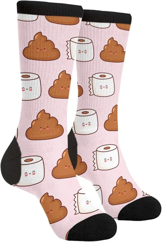 Poop & Toilet Paper Valentine’s Day Socks – Funny & Funky!