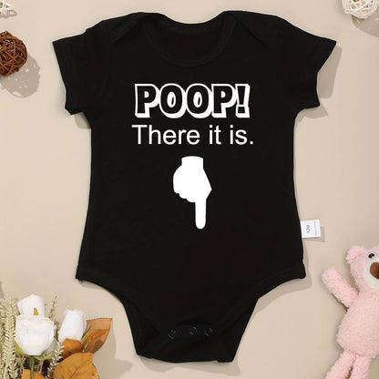 "Poop, There It Is" Unisex Baby Onesie – Hilarious Cotton Bodysuit for Infants and Toddlers