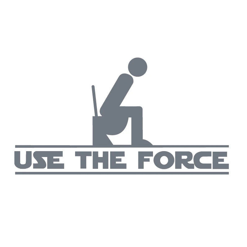 "Use The Force" Toilet Seat Vinyl Decal – The Perfect Star Wars Bathroom Upgrade