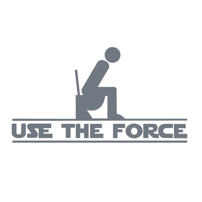 "Use The Force" Toilet Seat Vinyl Decal – The Perfect Star Wars Bathroom Upgrade