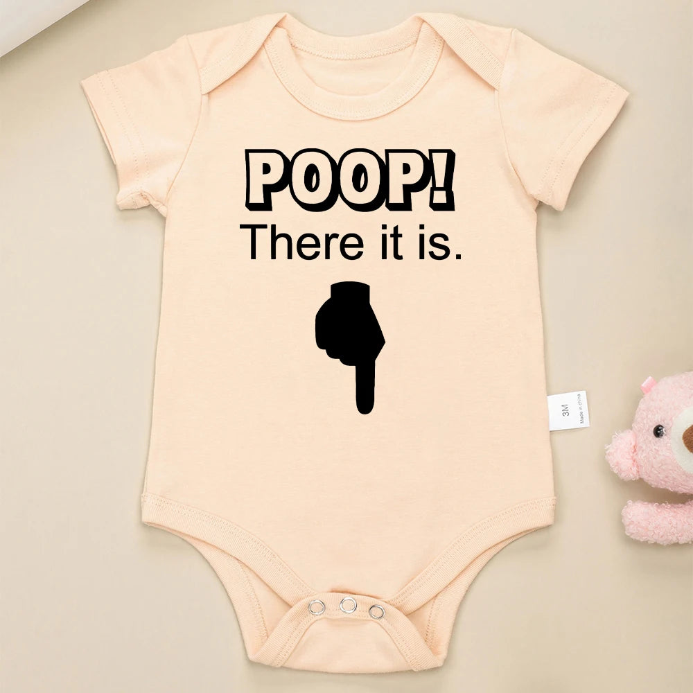 "Poop, There It Is" Unisex Baby Onesie – Hilarious Cotton Bodysuit for Infants and Toddlers