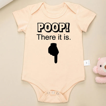 "Poop, There It Is" Unisex Baby Onesie – Hilarious Cotton Bodysuit for Infants and Toddlers