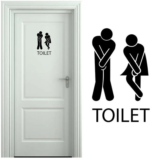 "Bathroom Emergency " Funny Bathroom Door Sticker – Waterproof Vinyl Décor for Restroom Laughs