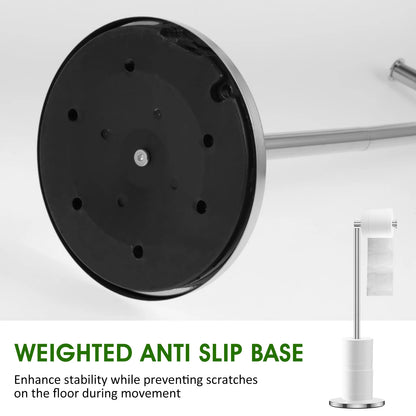 Stainless Steel Freestanding Toilet Paper Holder – Sleek and Sturdy Bathroom Essential