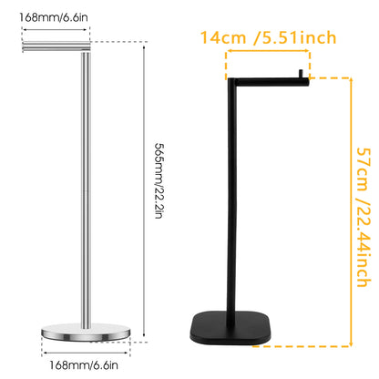 Stainless Steel Freestanding Toilet Paper Holder – Sleek and Sturdy Bathroom Essential