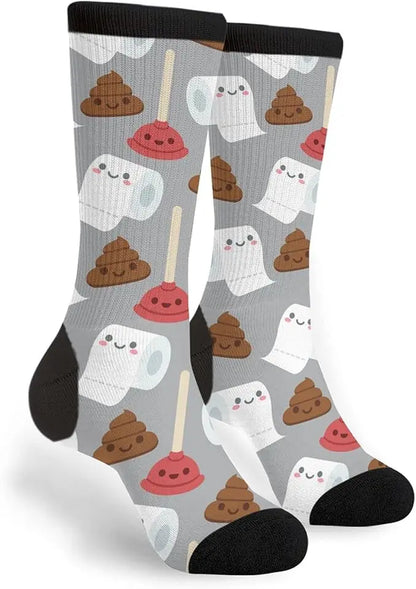 Poop & Toilet Paper Valentine’s Day Socks – Funny & Funky!