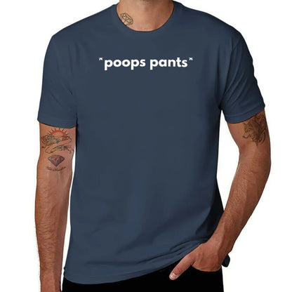 "Poops Pants" Funny Graphic T-Shirt – Quick-Drying Cotton Tee for Men
