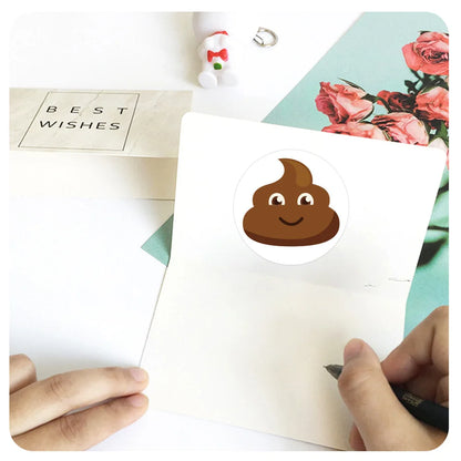 500pcs Funny Poop Dog Emoticon Stickers – Perfect for Kids, Teachers & Parties!