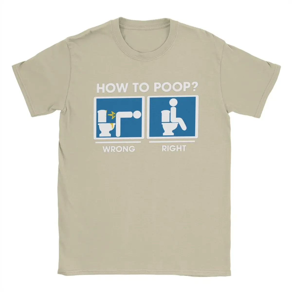 "How to Poop" Funny Emoji Guide T-Shirt – Unisex Cotton Tee